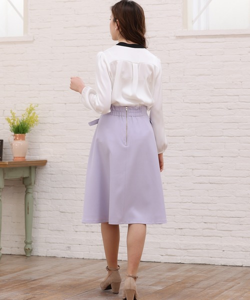 ASTORIA ODIER（アストリアオディール）の「前身レース配色ブラウス（シャツ/ブラウス・レディース・ベージュ/ネイビー/ホワイト/サックスブルー/モカ/ピンクベージュ/ブラック・MEDIUM）」の12枚目の写真