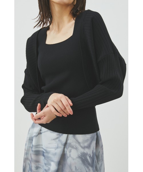 LILIDIA(リリディア)の「3WAYボレロニットTOP(ニット/セーター・レディース・ライトブラウン/ブラック/ライトピンク・MEDIUM/SMALL/LARGE)」の1枚目の写真