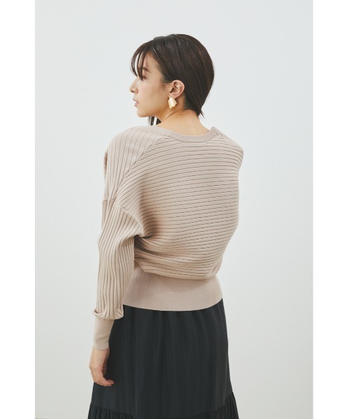 LILIDIA(リリディア)の「3WAYボレロニットTOP(ニット/セーター・レディース・ライトブラウン/ブラック/ライトピンク・MEDIUM/SMALL/LARGE)」の17枚目の写真