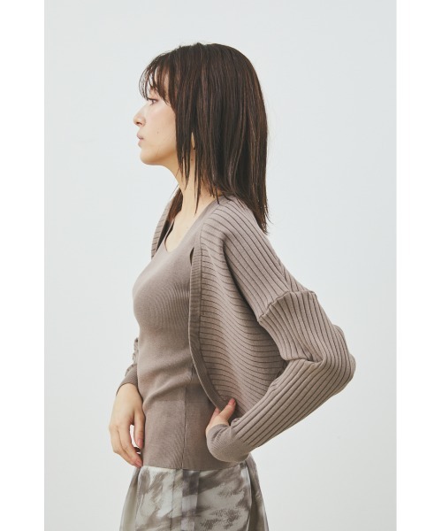 LILIDIA(リリディア)の「3WAYボレロニットTOP(ニット/セーター・レディース・ライトブラウン/ブラック/ライトピンク・MEDIUM/SMALL/LARGE)」の13枚目の写真