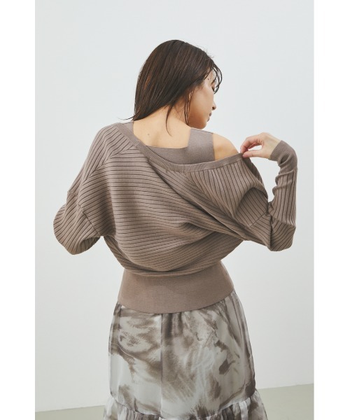 LILIDIA(リリディア)の「3WAYボレロニットTOP(ニット/セーター・レディース・ライトブラウン/ブラック/ライトピンク・MEDIUM/SMALL/LARGE)」の14枚目の写真