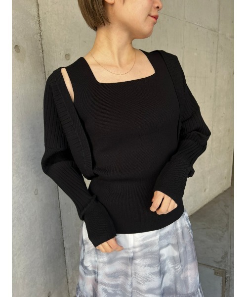 LILIDIA(リリディア)の「3WAYボレロニットTOP(ニット/セーター・レディース・ライトブラウン/ブラック/ライトピンク・MEDIUM/SMALL/LARGE)」の21枚目の写真