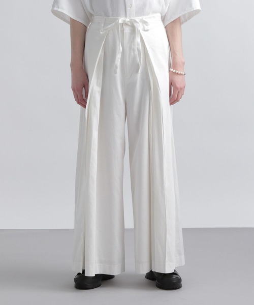 HARE（ハレ）の「ダブルタックハカマワイドパンツ(HARE)（その他パンツ・メンズ・ブラック/オフホワイト・FREE）」の7枚目の写真