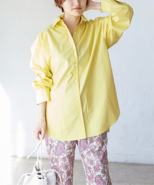 IENA(イエナ)の「《追加》シリコンワッシャーコットンシャツ(シャツ/ブラウス・レディース・パープル/ネイビー/イエロー・38/36)」の12枚目の写真