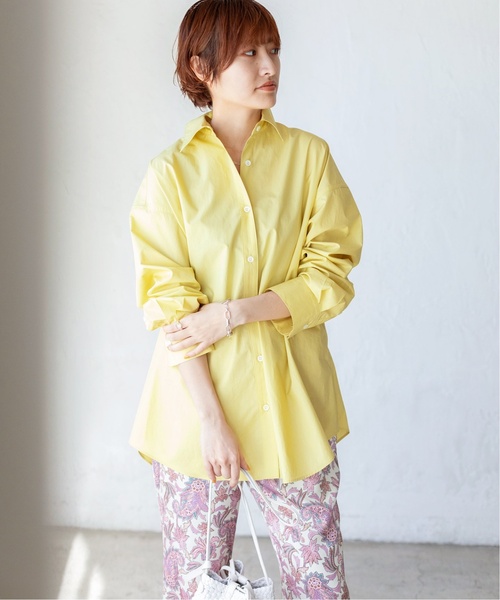 IENA(イエナ)の「《追加》シリコンワッシャーコットンシャツ(シャツ/ブラウス・レディース・パープル/ネイビー/イエロー・38/36)」の13枚目の写真