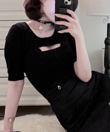 EPIMI E'PIMMY | 2wayレイヤードライク肌見せリブニット(ニット/セーター)