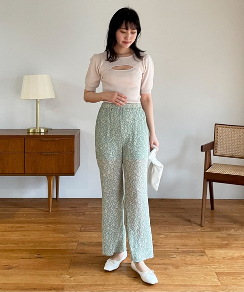 EPIMI E'PIMMY(エピミエピミー)の「2wayレイヤードライク肌見せリブニット(ニット/セーター・レディース・ブラック/オレンジ/アイボリー/ホワイト×ブラック・MEDIUM)」の16枚目の写真