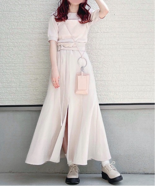 EPIMI E'PIMMY(エピミエピミー)の「2wayレイヤードライク肌見せリブニット(ニット/セーター・レディース・ブラック/オレンジ/アイボリー/ホワイト×ブラック・MEDIUM)」の22枚目の写真