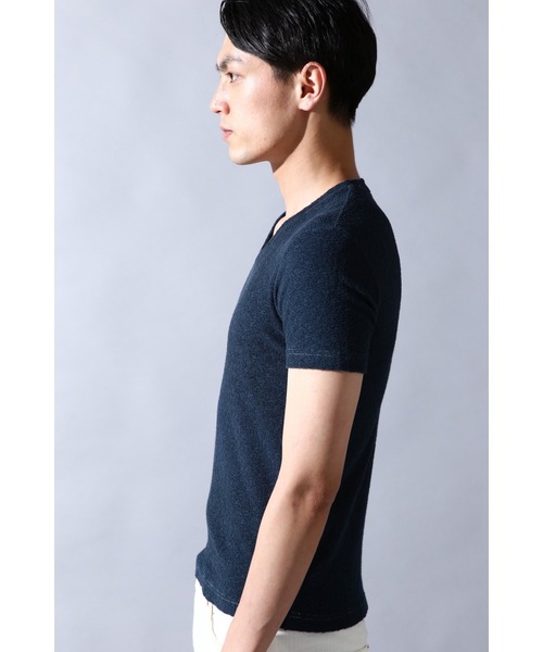 HIGH STREET(ハイストリート)の「HIGH STREET∴ボタニカル柄プリント 製品染め(Tシャツ/カットソー・メンズ・カーキ/グレー系その他・M/LL/L)」の4枚目の写真