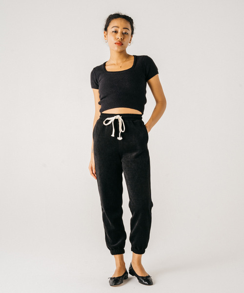 GIMME GIMME（ギミーギミー）の「【GIMME GIMME】Sweat pants gimw22s010（その他パンツ・レディース・ブラック/ホワイト・S/M）」の2枚目の写真