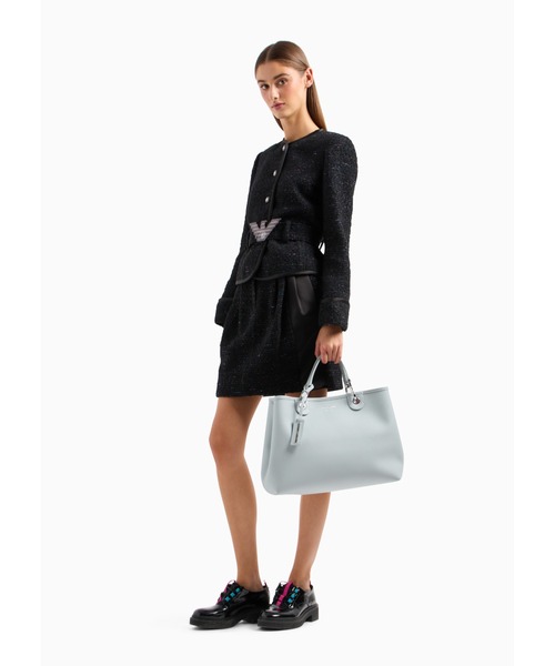 EMPORIO ARMANI（エンポリオアルマーニ）の「【エンポリオ アルマーニ】MyEA ショッパー ディアプリント ミディアム（ハンドバッグ・レディース・グレー/ブルー系その他/レッド系/ベージュ/ネイビー系2/レッド系1/モスグリーン/アクア/シルバーグレー/ダルブルー系/セージグリーン・FREE）」の13枚目の写真