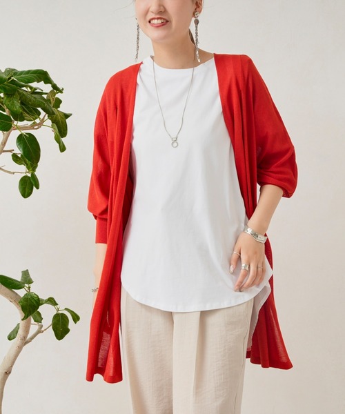 Chez toi（シェトワ）の「機能素材ドルマントッパーカーディガン（カーディガン/ボレロ・レディース・ブラック/レッド/アイボリー/グレイッシュベージュ・FREE）」の17枚目の写真