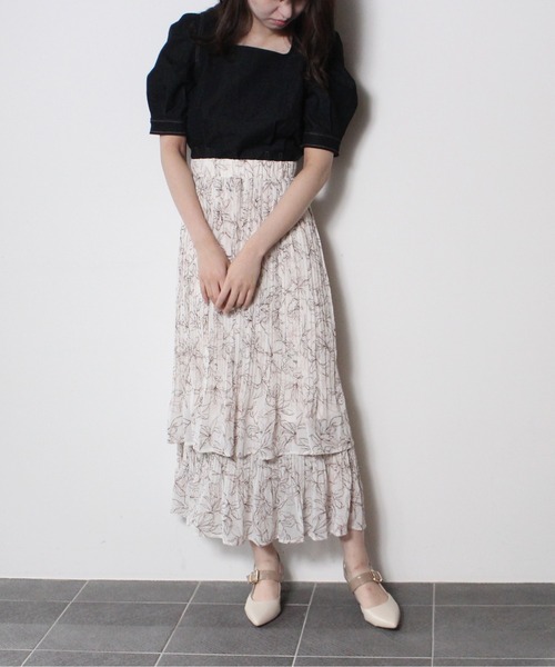 NOMAE（ノーマエ）の「ティアードプリーツスカート（スカート・レディース・ピンク系その他/パープル系その他/グレー系その他・FREE）」の3枚目の写真