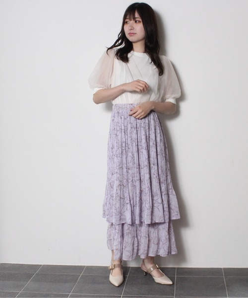 NOMAE（ノーマエ）の「ティアードプリーツスカート（スカート・レディース・ピンク系その他/パープル系その他/グレー系その他・FREE）」の19枚目の写真