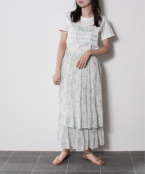 NOMAE（ノーマエ）の「ティアードプリーツスカート（スカート・レディース・ピンク系その他/パープル系その他/グレー系その他・FREE）」の5枚目の写真