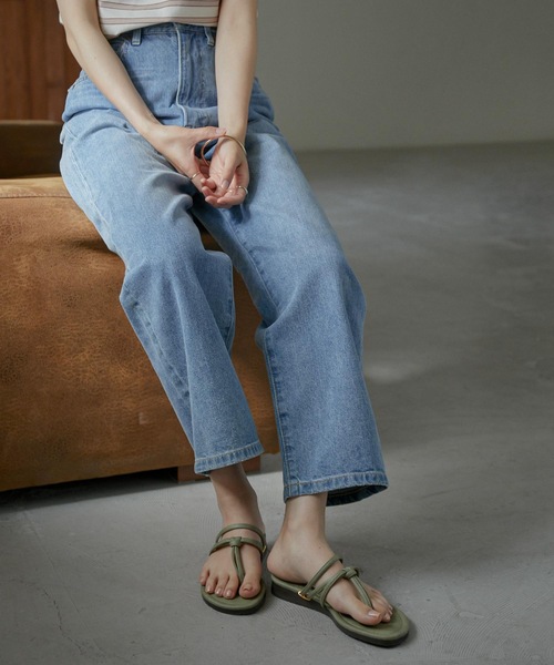 Fashion Letter（ファッションレター）の「日本製2wayストラップフラットトングサンダル（サンダル・レディース・ホワイト/ブラック/ライトグリーン/ダークベージュ・LL/S/M/L）」の16枚目の写真