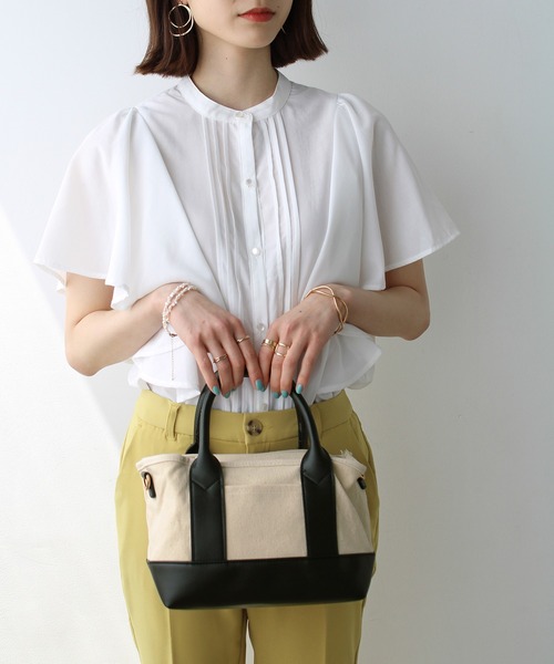 GeeRA（ジーラ）の「仕分けができるミニ2WAYバッグ（トートバッグ・レディース・ブラック/ベージュ/ブルー/ブラック系その他/レオパード/パイソン・FREE）」の2枚目の写真