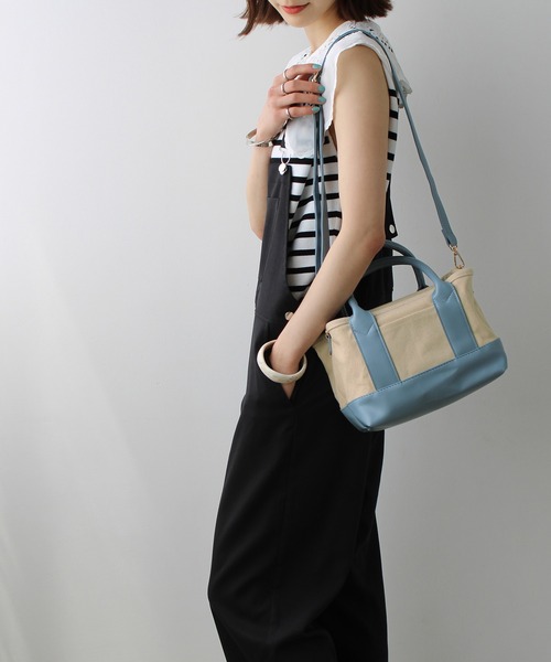 GeeRA（ジーラ）の「仕分けができるミニ2WAYバッグ（トートバッグ・レディース・ブラック/ベージュ/ブルー/ブラック系その他/レオパード/パイソン・FREE）」の21枚目の写真