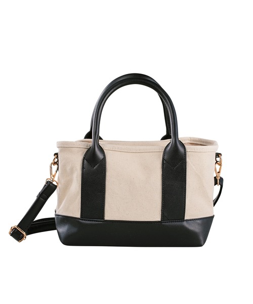 GeeRA（ジーラ）の「仕分けができるミニ2WAYバッグ（トートバッグ・レディース・ブラック/ベージュ/ブルー/ブラック系その他/レオパード/パイソン・FREE）」の8枚目の写真