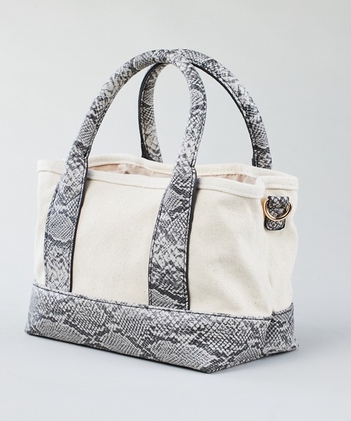 GeeRA（ジーラ）の「仕分けができるミニ2WAYバッグ（トートバッグ・レディース・ブラック/ベージュ/ブルー/ブラック系その他/レオパード/パイソン・FREE）」の15枚目の写真