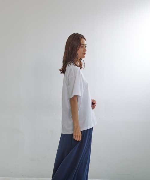 Arnold Palmer（アーノルドパーマー）の「STAY FRESH ワンポイント シェア ビッグ Tシャツ（Tシャツ/カットソー・レディース・ホワイト/ネイビー/グリーン/クリーム・LL/S/M/L）」の16枚目の写真