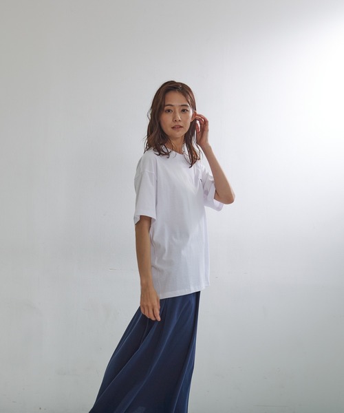 Arnold Palmer（アーノルドパーマー）の「STAY FRESH ワンポイント シェア ビッグ Tシャツ（Tシャツ/カットソー・レディース・ホワイト/ネイビー/グリーン/クリーム・LL/S/M/L）」の17枚目の写真