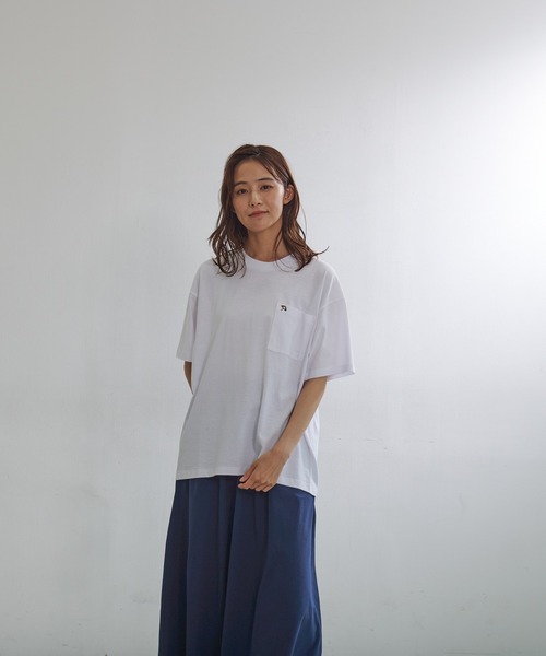 Arnold Palmer（アーノルドパーマー）の「STAY FRESH ワンポイント シェア ビッグ Tシャツ（Tシャツ/カットソー・レディース・ホワイト/ネイビー/グリーン/クリーム・LL/S/M/L）」の15枚目の写真