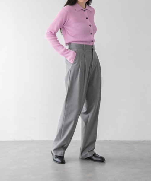 yuw(ユウ)の「ツータックトラウザー 298549(その他パンツ・レディース・ブラック/グレー・MEDIUM/LARGE)」の14枚目の写真