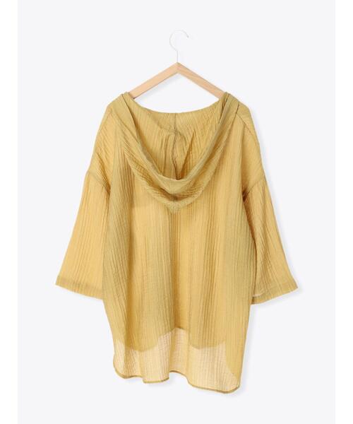 Samansa Mos2 blue（サマンサモスモスブルー）の「◎フード付キーネックブラウス（シャツ/ブラウス・レディース・ブラック/イエロー/キナリ・ﾌﾘ-）」の10枚目の写真