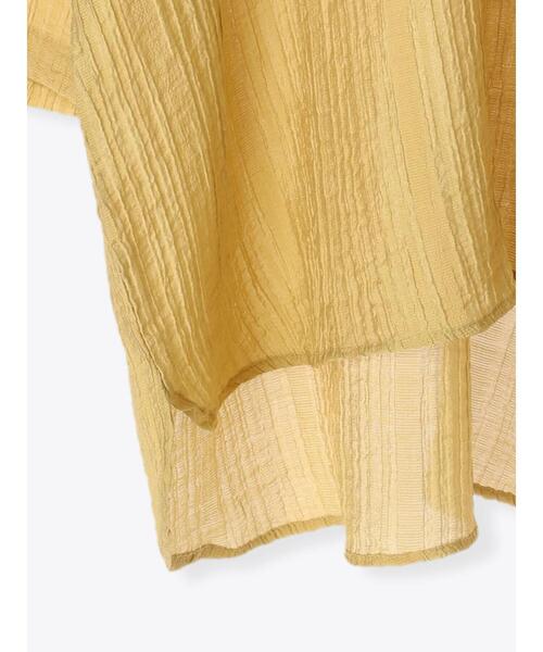 Samansa Mos2 blue（サマンサモスモスブルー）の「◎フード付キーネックブラウス（シャツ/ブラウス・レディース・ブラック/イエロー/キナリ・ﾌﾘ-）」の7枚目の写真