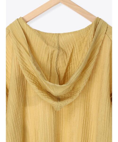 Samansa Mos2 blue（サマンサモスモスブルー）の「◎フード付キーネックブラウス（シャツ/ブラウス・レディース・ブラック/イエロー/キナリ・ﾌﾘ-）」の6枚目の写真