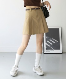 FOLLOWIN | ベルトSETプリーツミニスカート(スカート)