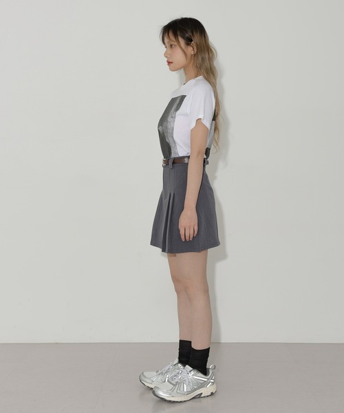 FOLLOWIN（フォロウィン）の「ベルトSETプリーツミニスカート（スカート・レディース・ブラック/ベージュ/グレー・SMALL/MEDIUM/LARGE）」の15枚目の写真