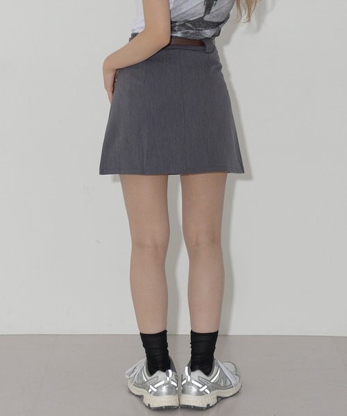 FOLLOWIN（フォロウィン）の「ベルトSETプリーツミニスカート