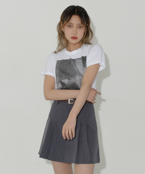 FOLLOWIN（フォロウィン）の「ベルトSETプリーツミニスカート（スカート・レディース・ブラック/ベージュ/グレー・SMALL/MEDIUM/LARGE）」の16枚目の写真