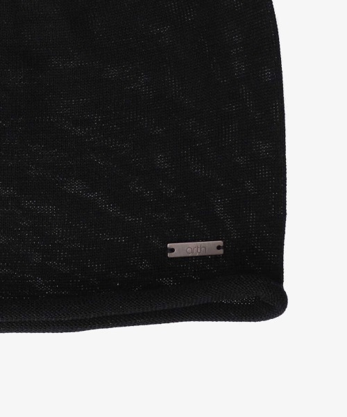 arth（アース）の「arth HG Silk Beanie / アース（ニットキャップ/ビーニー・メンズ・ブラック/ベージュ/ネイビー/ブラウン・57~59cm）」の7枚目の写真