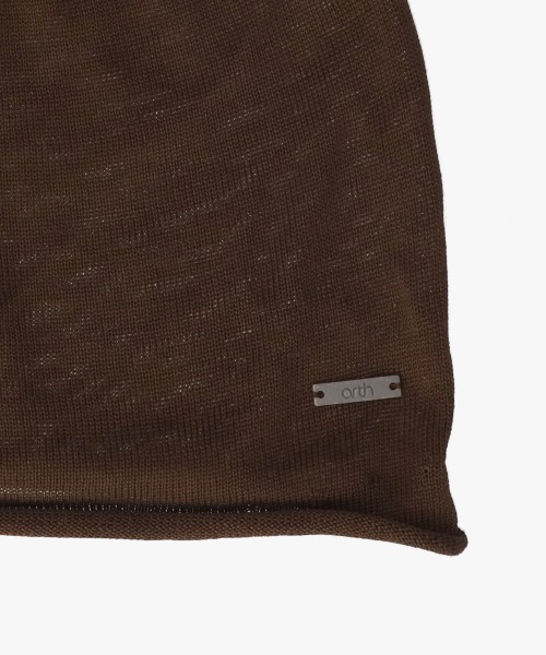 arth（アース）の「arth HG Silk Beanie / アース（ニットキャップ/ビーニー・メンズ・ブラック/ベージュ/ネイビー/ブラウン・57~59cm）」の11枚目の写真