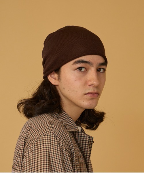 arth（アース）の「arth HG Silk Beanie / アース（ニットキャップ/ビーニー・メンズ・ブラック/ベージュ/ネイビー/ブラウン・57~59cm）」の22枚目の写真