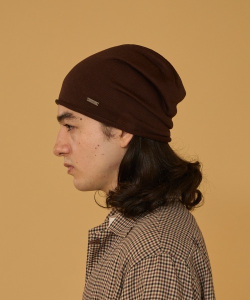 arth（アース）の「arth HG Silk Beanie / アース（ニットキャップ/ビーニー・メンズ・ブラック/ベージュ/ネイビー/ブラウン・57~59cm）」の20枚目の写真