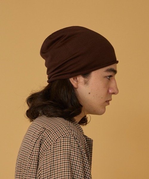 arth（アース）の「arth HG Silk Beanie / アース（ニットキャップ/ビーニー・メンズ・ブラック/ベージュ/ネイビー/ブラウン・57~59cm）」の19枚目の写真