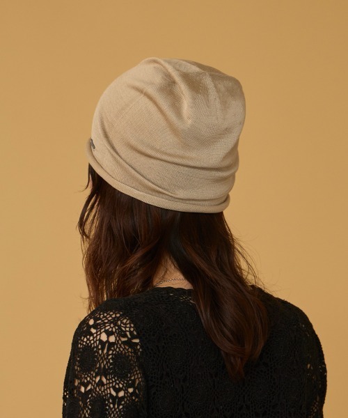 arth（アース）の「arth HG Silk Beanie / アース（ニットキャップ/ビーニー・メンズ・ブラック/ベージュ/ネイビー/ブラウン・57~59cm）」の14枚目の写真