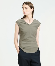 ESTNATION（エストネーション）の「ESTNATION / トリコットVネックTシャツ（Tシャツ/カットソー）」