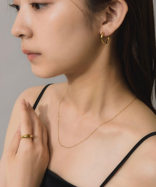 muku(ムク)の「金属アレルギー対応 ソフトニュアンスリング/サージカルステンレス/316L(リング・レディース・ゴールド/シルバー・11/13/3/9)」の4枚目の写真