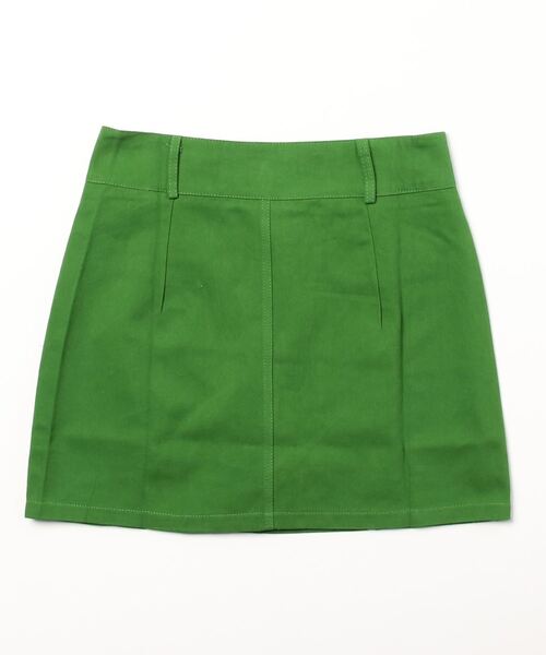 Auntie Rosa（アンティローザ）の「グリーンデニムミニスカート（デニムスカート・レディース・グリーン・FREE）」の2枚目の写真