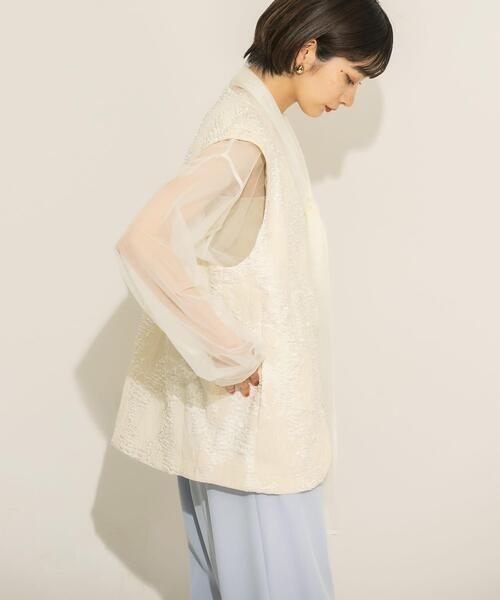 KBF（ケイビーエフ）の「BIGジャガードベスト（ベスト・レディース・アイボリー/ベージュ系その他/ネイビー・ONE）」の13枚目の写真