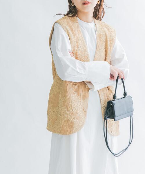 KBF（ケイビーエフ）の「BIGジャガードベスト（ベスト・レディース・アイボリー/ベージュ系その他/ネイビー・ONE）」の19枚目の写真