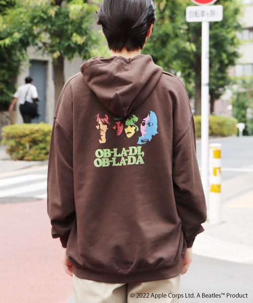 The Beatles（ザビートルズ）の「ROOPTOKYO別注:THE BEATLES/ザ ビートルズ OB~LA~DI, OB~LA~DA プルオーバーパーカー パックプリント フーディー（パーカー・レディース・ホワイト/ブラック/ダークブラウン・M/L/XL）」の9枚目の写真