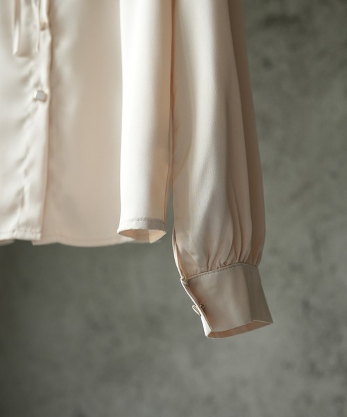 SAISON DE PAPILLON（セゾンドパピヨン）の「付け襟2Wayビッグカラーブラウス（シャツ/ブラウス・レディース・ホワイト/ベージュ/ブラック・L/M）」の11枚目の写真