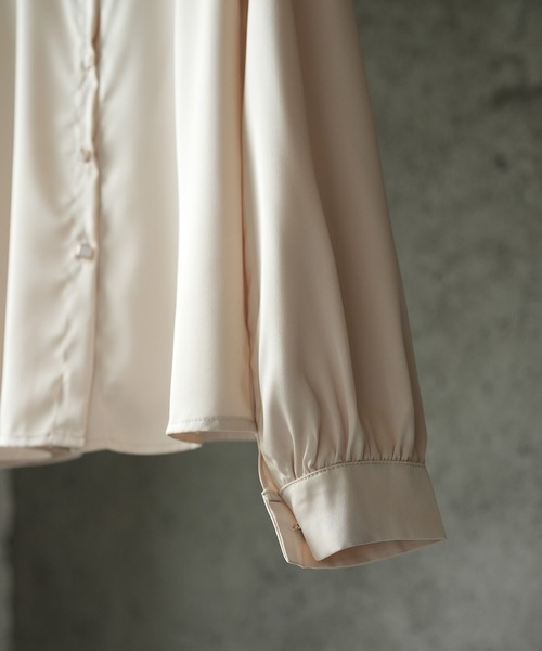 SAISON DE PAPILLON（セゾンドパピヨン）の「付け襟2Wayビッグカラーブラウス（シャツ/ブラウス・レディース・ホワイト/ベージュ/ブラック・L/M）」の15枚目の写真