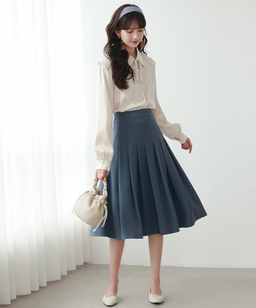 SAISON DE PAPILLON（セゾンドパピヨン）の「付け襟2Wayビッグカラーブラウス（シャツ/ブラウス・レディース・ホワイト/ベージュ/ブラック・L/M）」の4枚目の写真